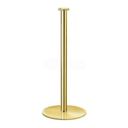 Lavi Industries Tempo Portable Queueing Post, 35"H Clear Coat Polished Brass Post 47515